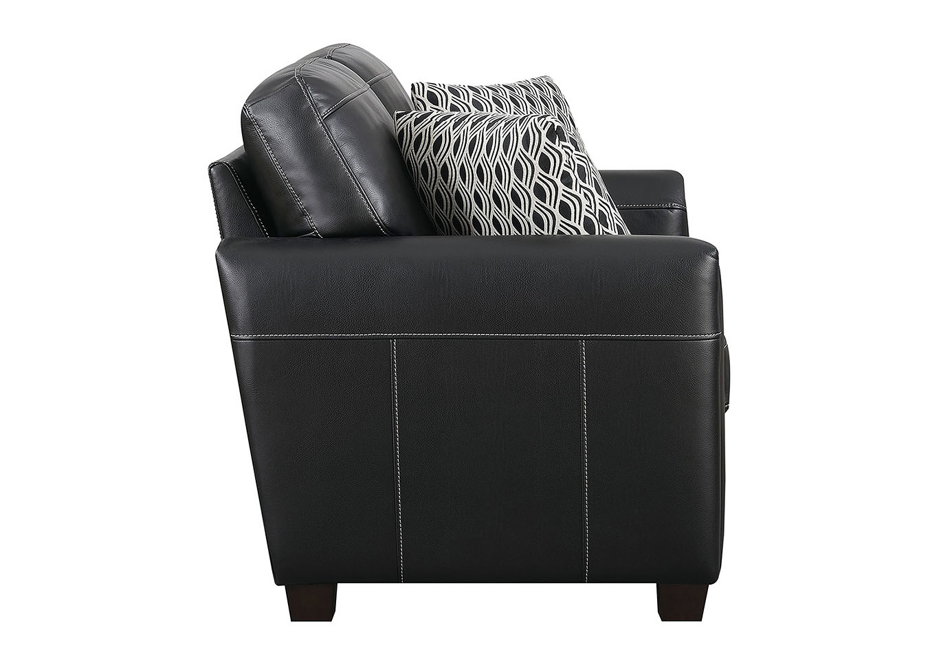 Jennifer Black Stationary Loveseat,Taba Home Furnishings